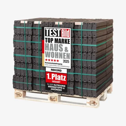REKORD 25 kg Braunkohlebriketts als PAL (60 x 25 kg)